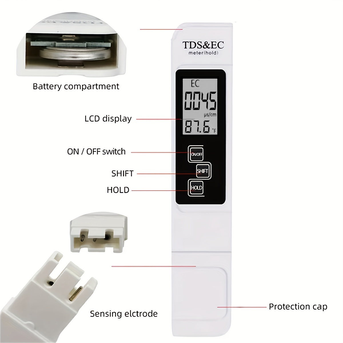 3in1 Water Quality Detection P - đánh giá và giá Ph Meter Digital Water Tester