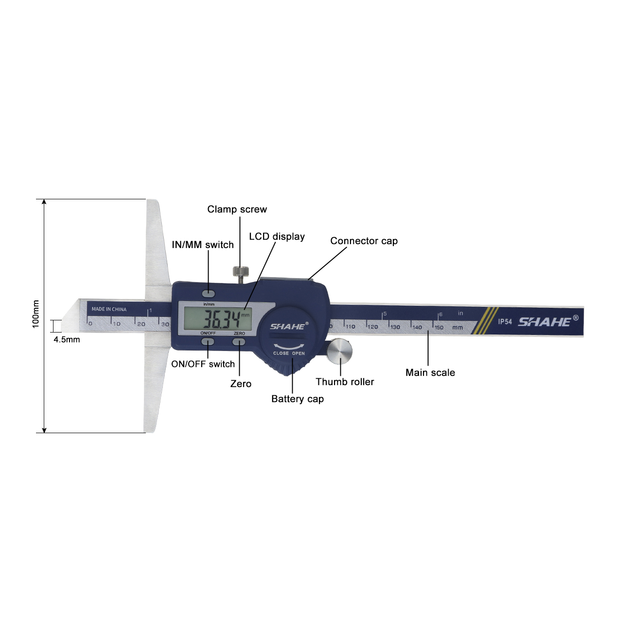 SHAHE Digital Depth Caliper 15 - đánh giá và giá Digital Caliper 150Mm Stainless Steel
